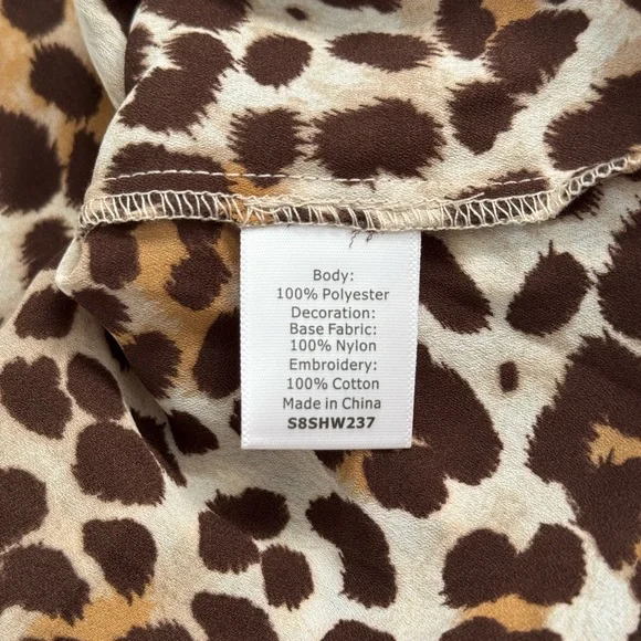 41 Hawthorn Morie Mesh Leopard Print Tank Top - Brown and White - Picture 8 of 8